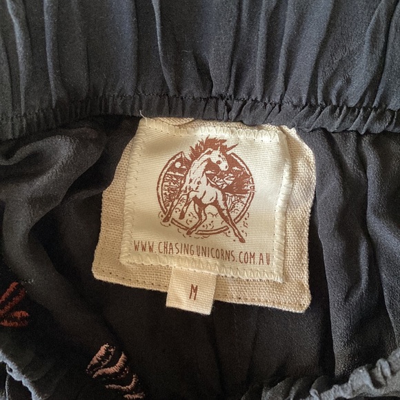 RESERVED💫Chasing Unicorns Every Little Thing She Does Is Magic Silk Crepe Shorts - Picture 13 of 17